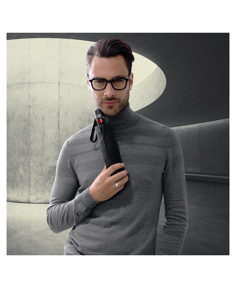 מטרייה מתקפלת חזקה קנירפס שחורה | Knirps T200 – תמונה 2