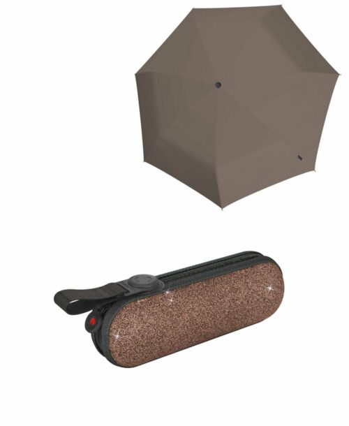 מטרייה קומפקטית איכותית קנירפס קפסולה פיוטר מנצנץ Knirps X1
