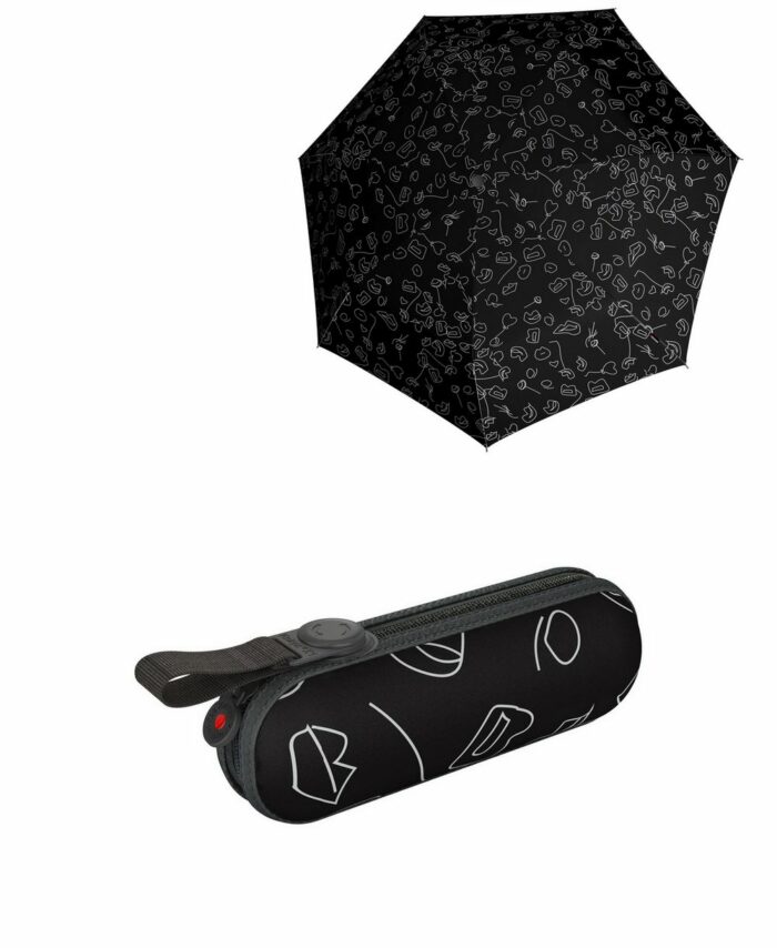 מטרייה קומפקטית איכותית קנירפס קפסולה שחור מדבר Knirps X1