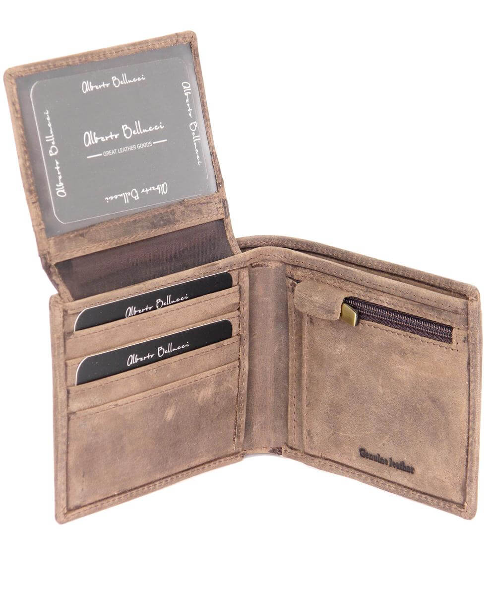 ארנק גדול לגבר בלוצ'י חום משומן – תמונה 2