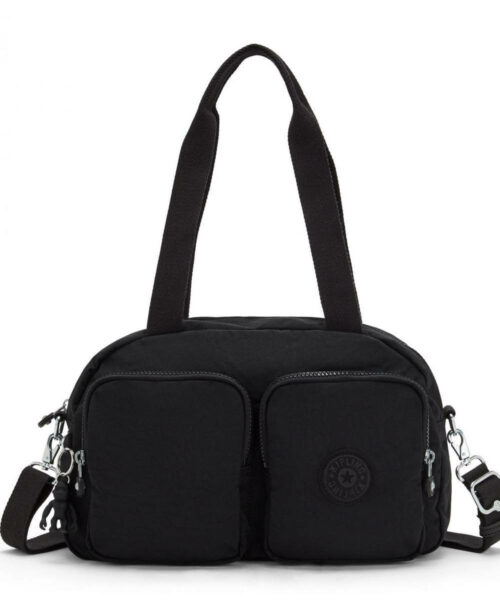 תיק צד לנשים קיפלינג דפאה שחור, תיק צד לאישה 2 כיסים מבד.