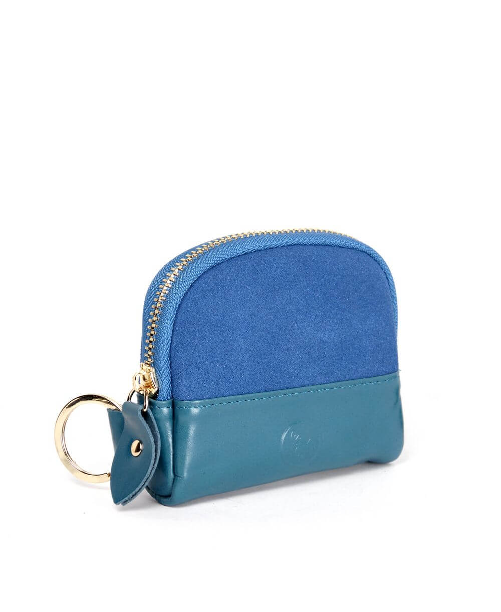 ארנק למפתחות זמש כחול | עמנואל – תמונה 2