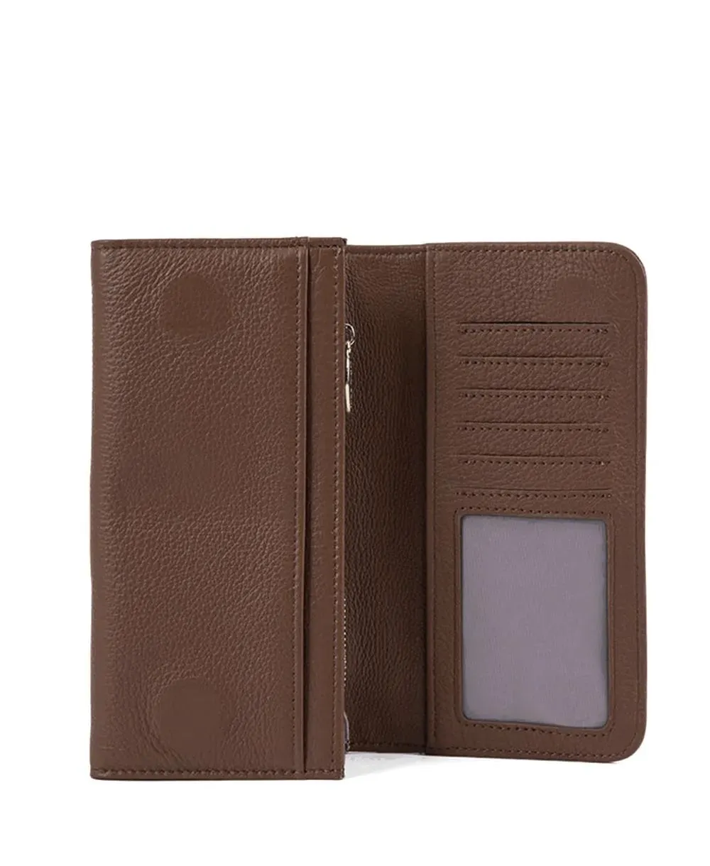 ארנק אקורדיון עלה חום כהה | נטע שדה – תמונה 6