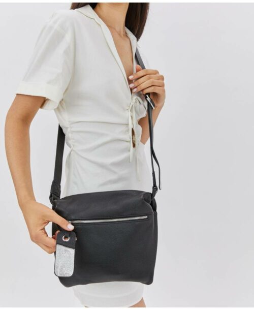 תיק אלכסון מעור לנשים נטע שדה מארס נאפה, תיקים מעור לנשים