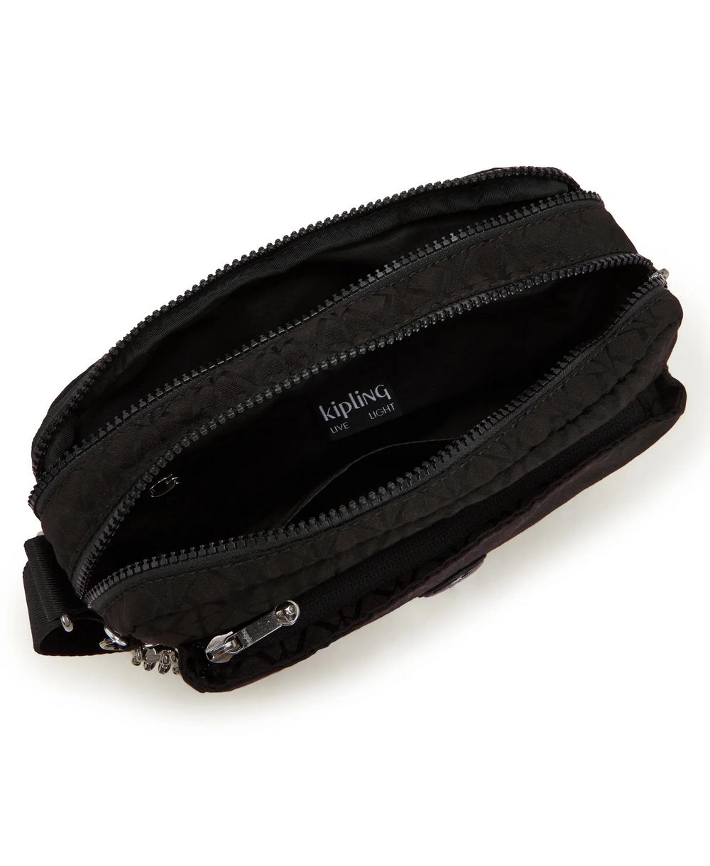 תיק קיפלינג אבאנו M שחור טקסטורה – תמונה 6