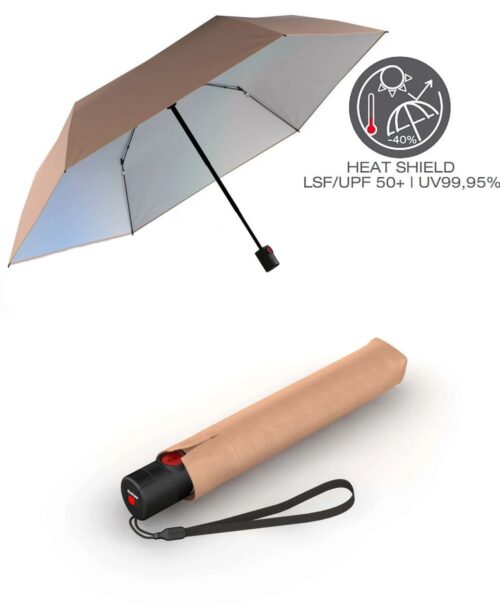 מטרייה מתקפלת Knirps U.200 אפרסק עם מיגון קרינה UV והגנת חום