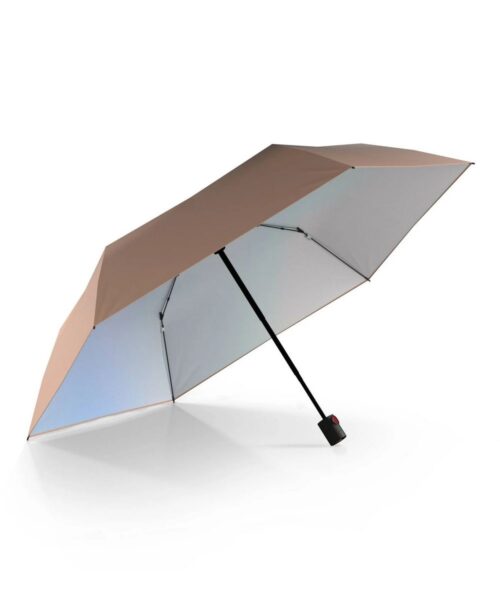 מטרייה Knirps U.200 בצבע אפרסק פתוחה עם ציפוי פנימי מגן UV