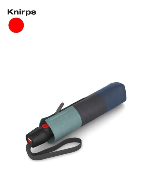 מטריית Knirps T200 מתקפלת חזקה בצבע כחול - מטרייה אוטומטית איכותית לנשים