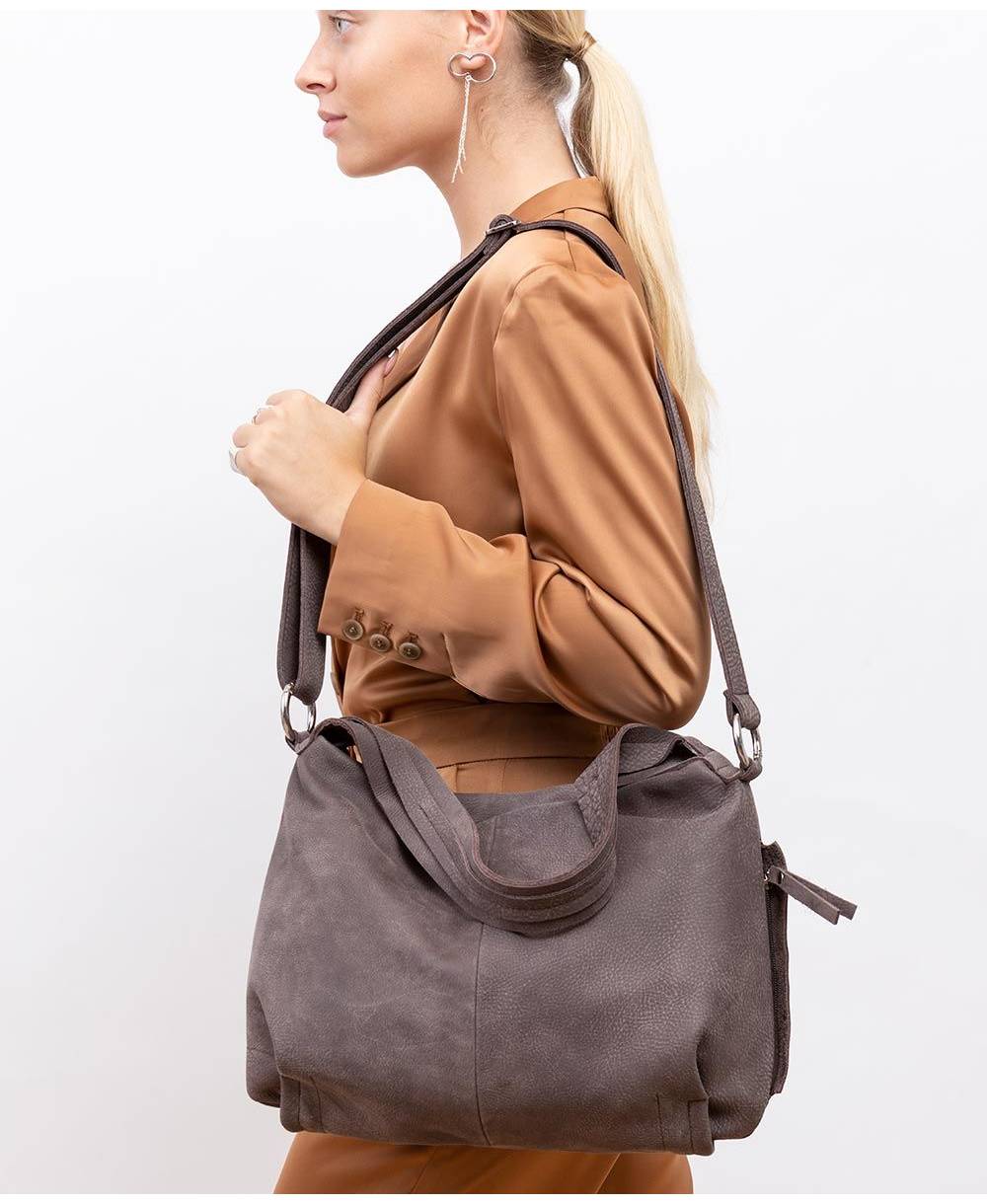 תיק צד לנשים קליאופטרה חום | עמנואל – תמונה 3