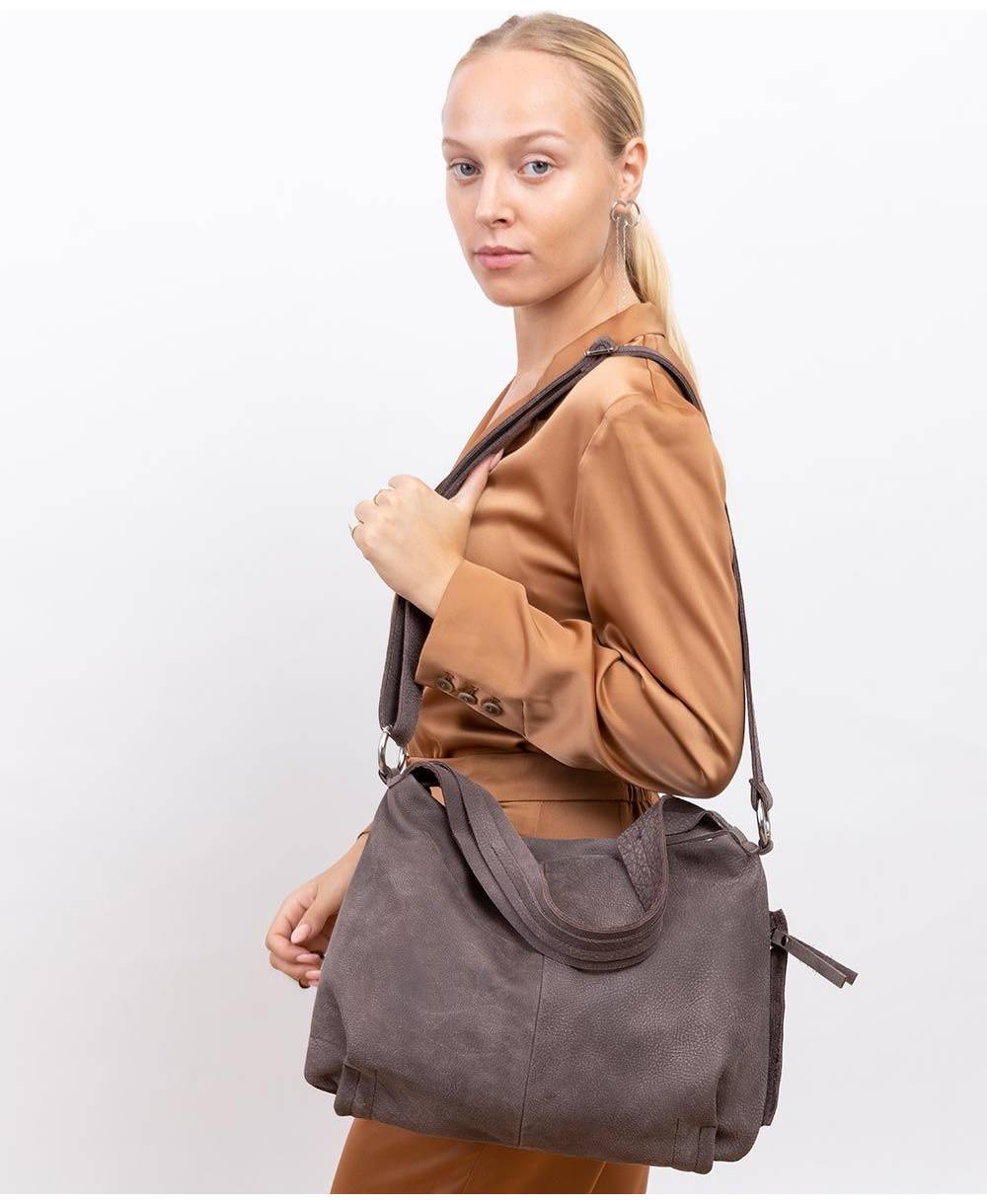 תיק צד לנשים קליאופטרה חום | עמנואל – תמונה 2