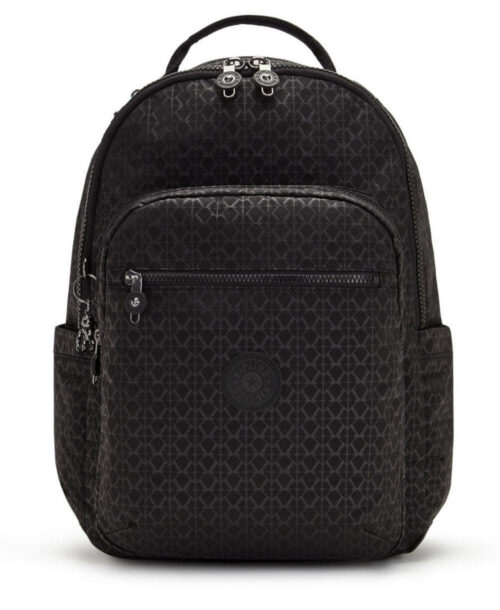 תיק גב קיפלינג סאול שחור טקסטורה (1)