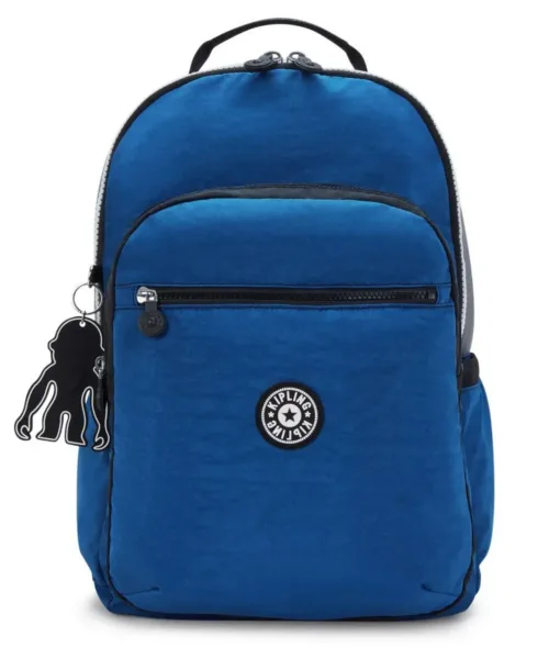 תיק גב קיפלינג סאול לפטופ כחול אפור חזרה לבית הספר (1)