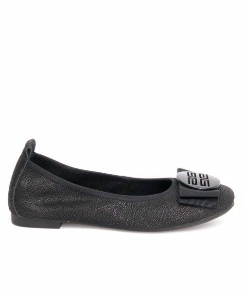 נעלי בלרינה מעור שחורות 9888 (1)