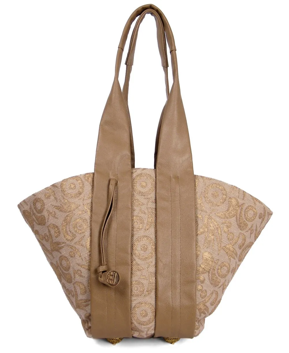 תיק צד לנשים oneonefive סאטי הפינס בז'