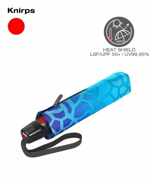 מטריה מתקפלת חזקה נגד שמש קנירפס הילינג כחול Knirps T200 UV Protection Heal (1)