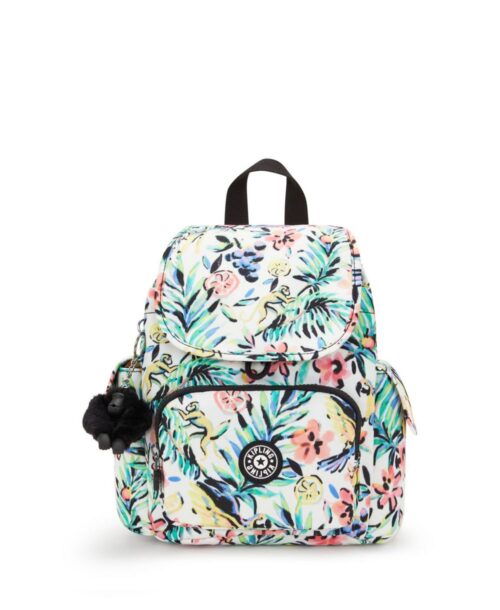 תיק גב קיפלינג סיטי פאק מיני פרחים צבעוני (1)