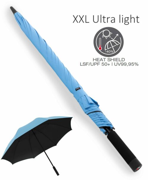 מטריה נגד שמש סופר חזקה וקלה קנירפס כחול שחור Knirps U900