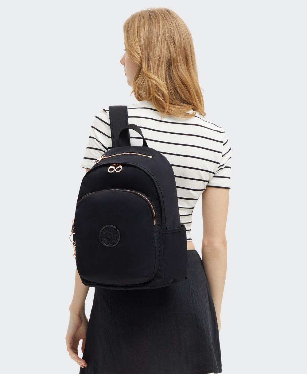 תיק גב קיפלינג דילה שחור זהב – תמונה 2