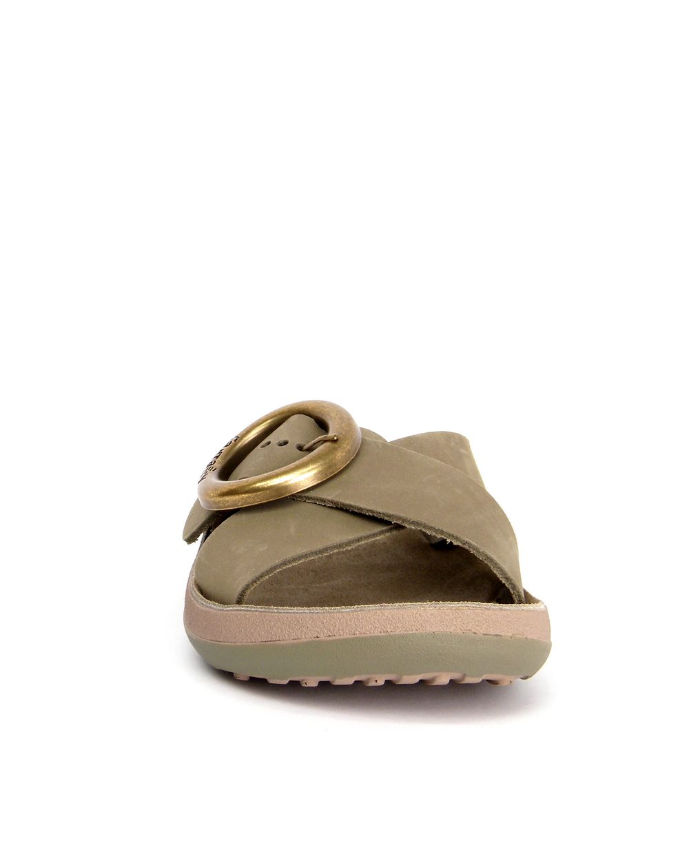 כפכף נוחות אורטופדי מעור לנשים נטלי חאקי – תמונה 3