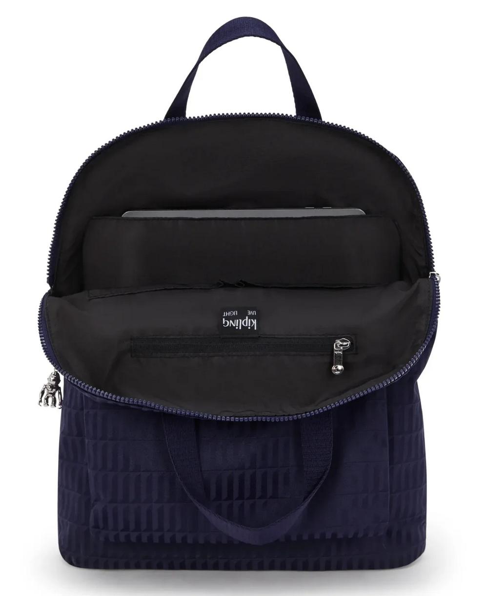 תיק גב למחשב נייד Kipling קזוקי כחול קוביות – תמונה 5