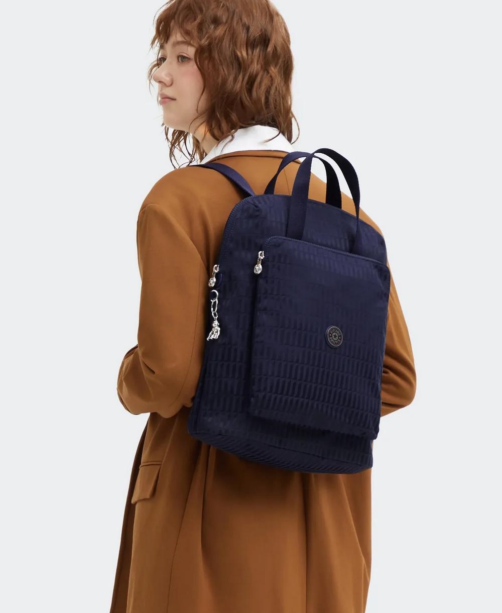 תיק גב למחשב נייד Kipling קזוקי כחול קוביות – תמונה 2