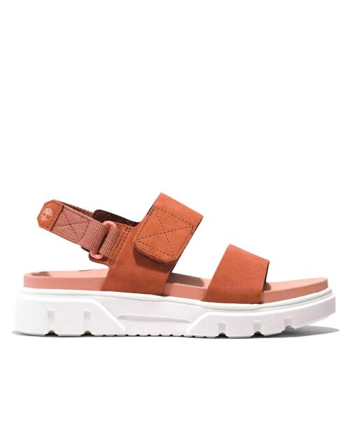 timberland greyfield sandal סנדל עור לנשים טימברלנד גרייפילד אדום כתום (7)