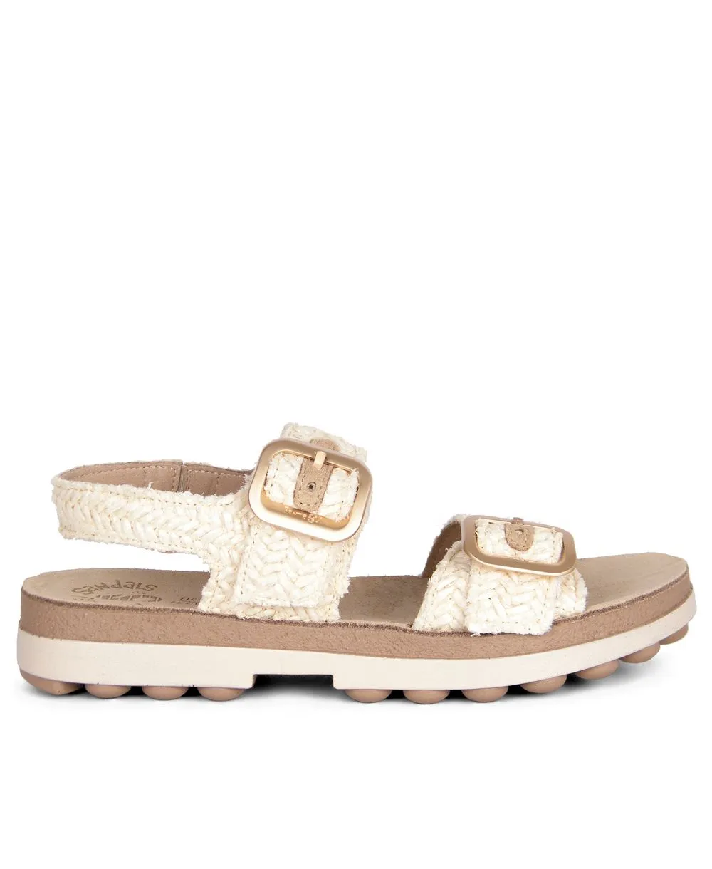 סנדלים לנשים פנטזי סנדל דגם CARMEN רפיה וניל Fantasy Sandals