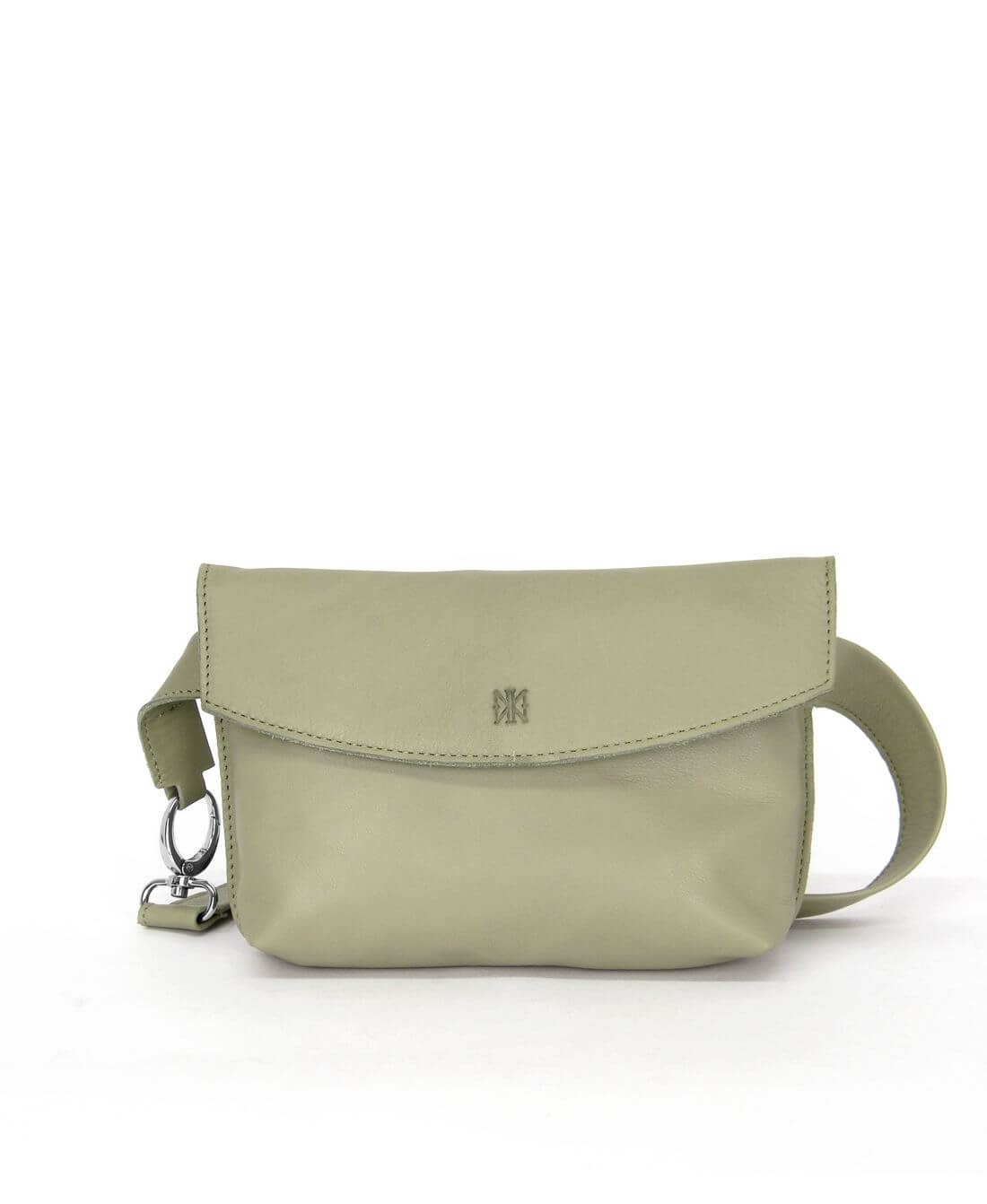 תיק פאוץ לנשים עיצוב נאפה דגם נויה עור גוון מנטה - תיקי עור נאפה