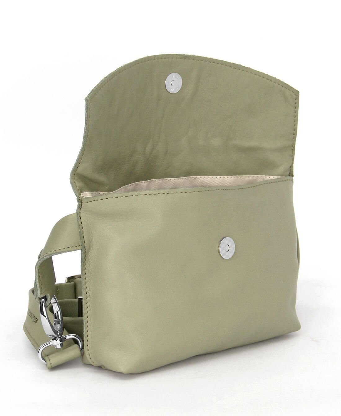 תיק פאוץ אלכסון נויה עור מנטה | נאפה – תמונה 5