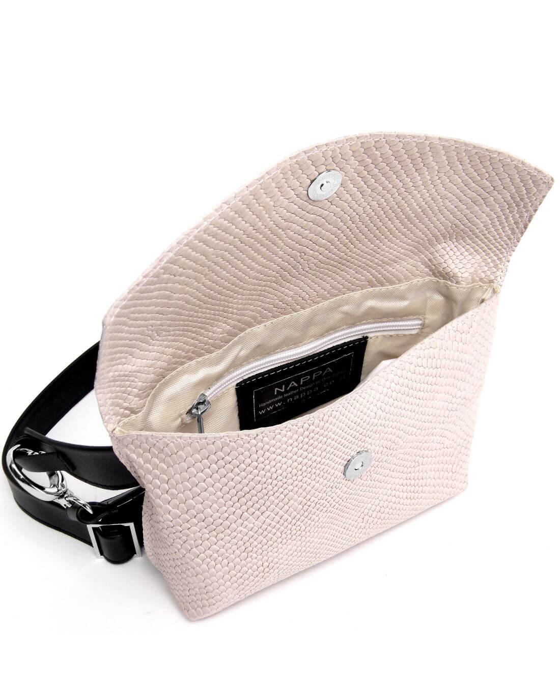 תיק פאוץ אלכסון נויה עור פאודר קשקשים | נאפה – תמונה 7