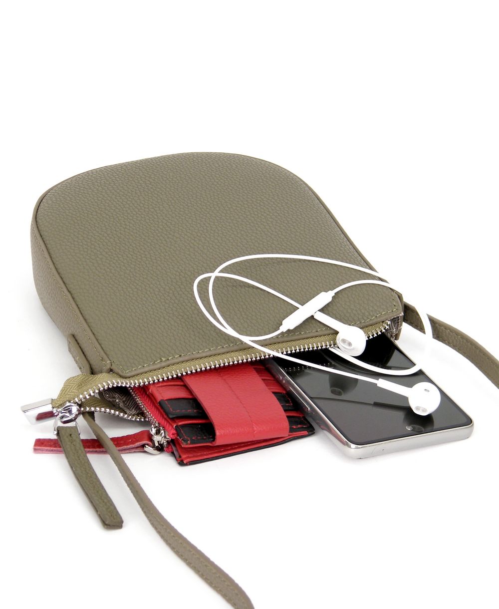 תיק עור קטן לנשים דגם פאסו ירוק | נאפה – תמונה 2