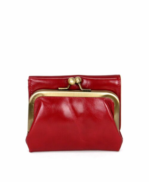 ארנק עור לאישה מרלין קטן אדום (1)