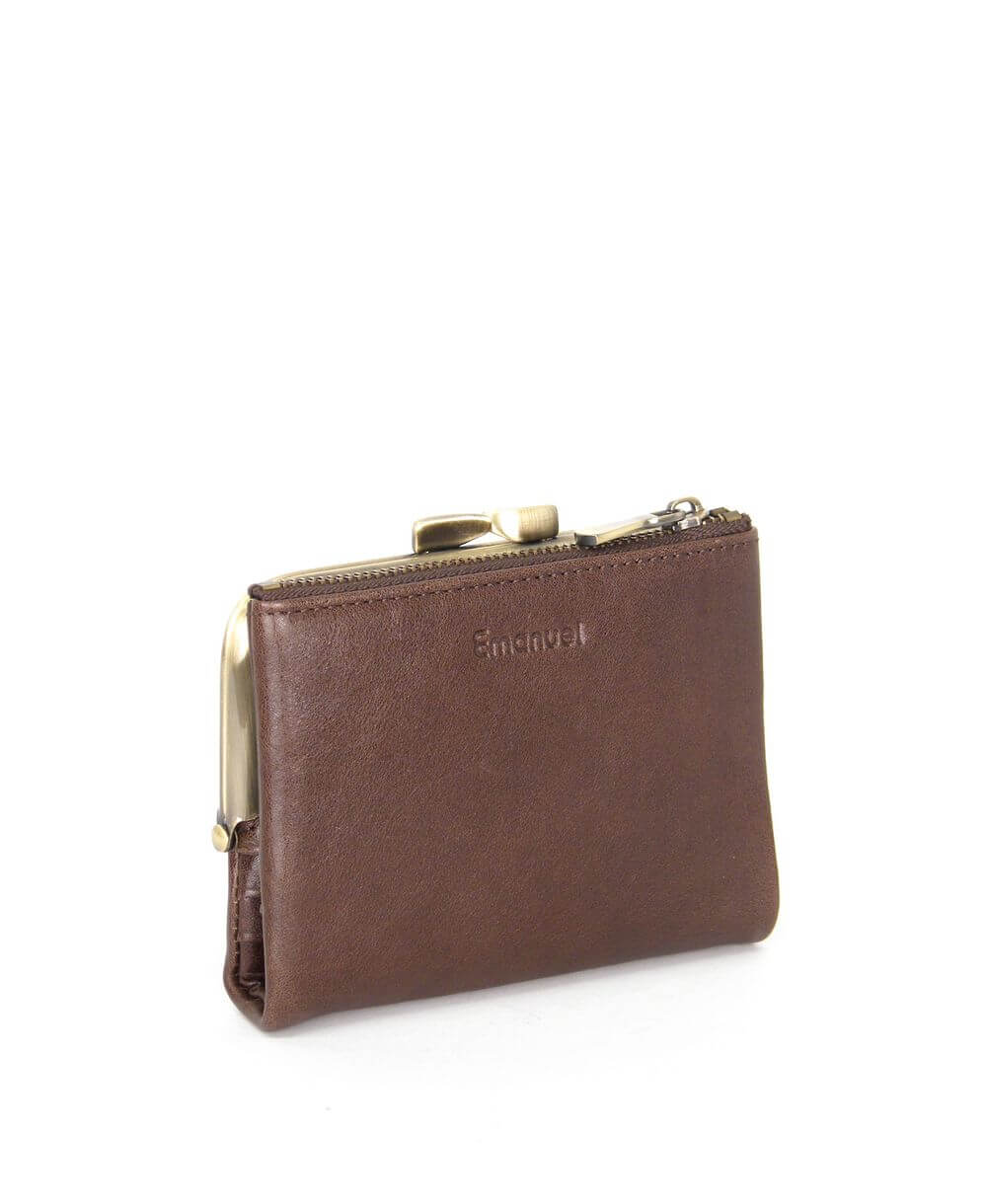 ארנק קטן לנשים לילי חום כהה | עמנואל – תמונה 3