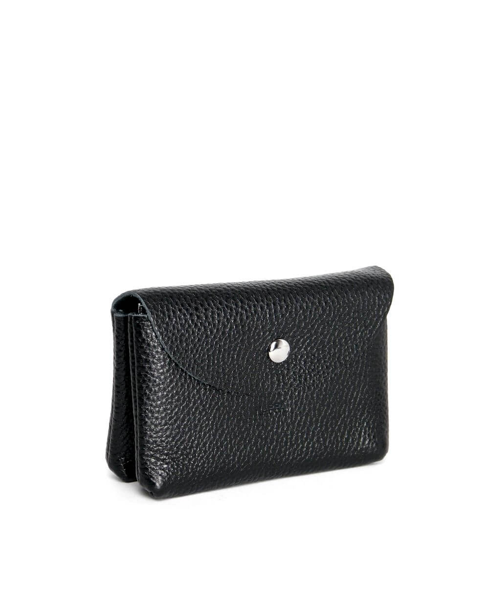 ארנק קטן לנשים טרופי מעור שחור | נאפה – תמונה 3