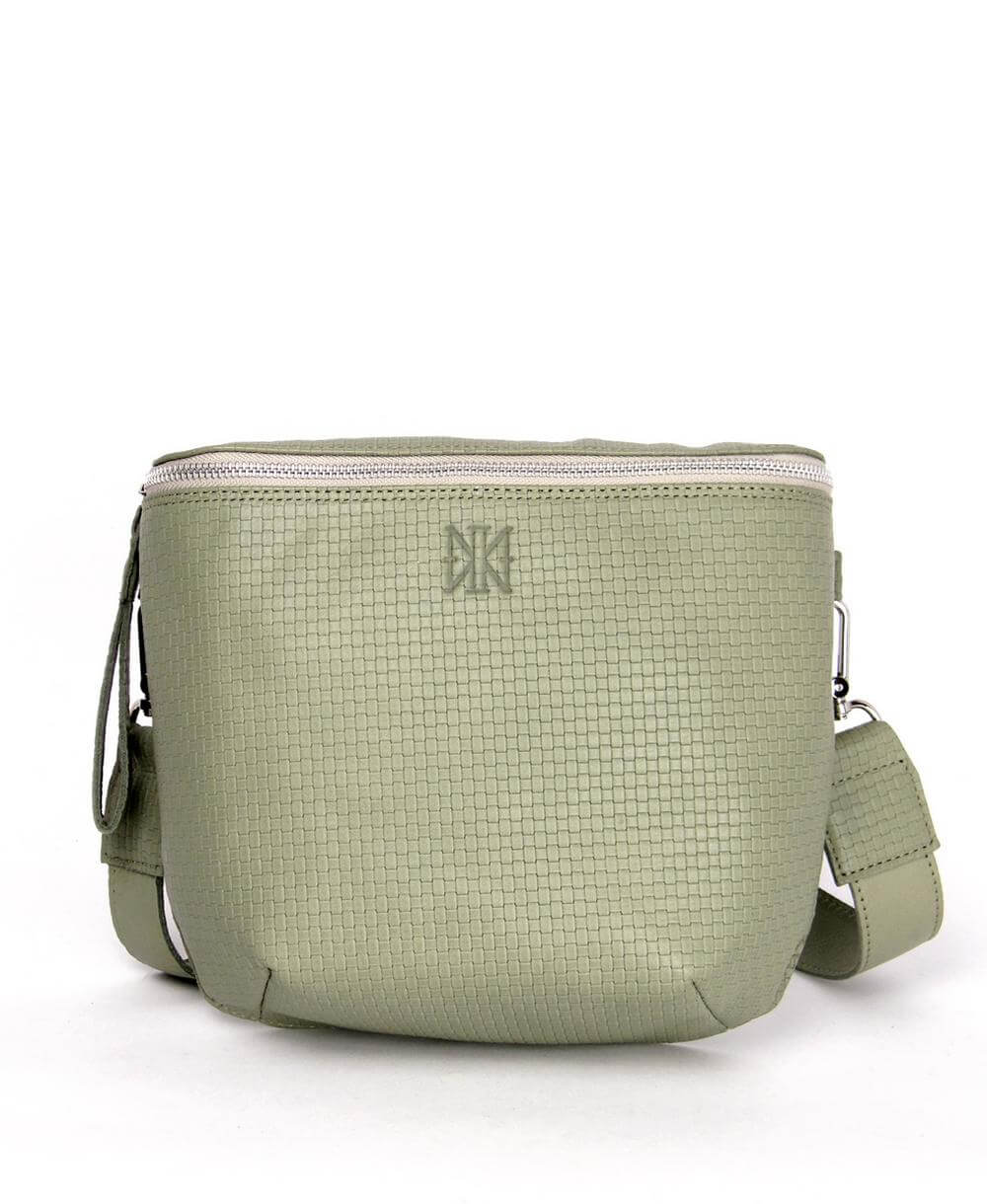 תיק עור לנשים עיצוב נאפה דגם קלואי גדול בצבע מנטה קלוע