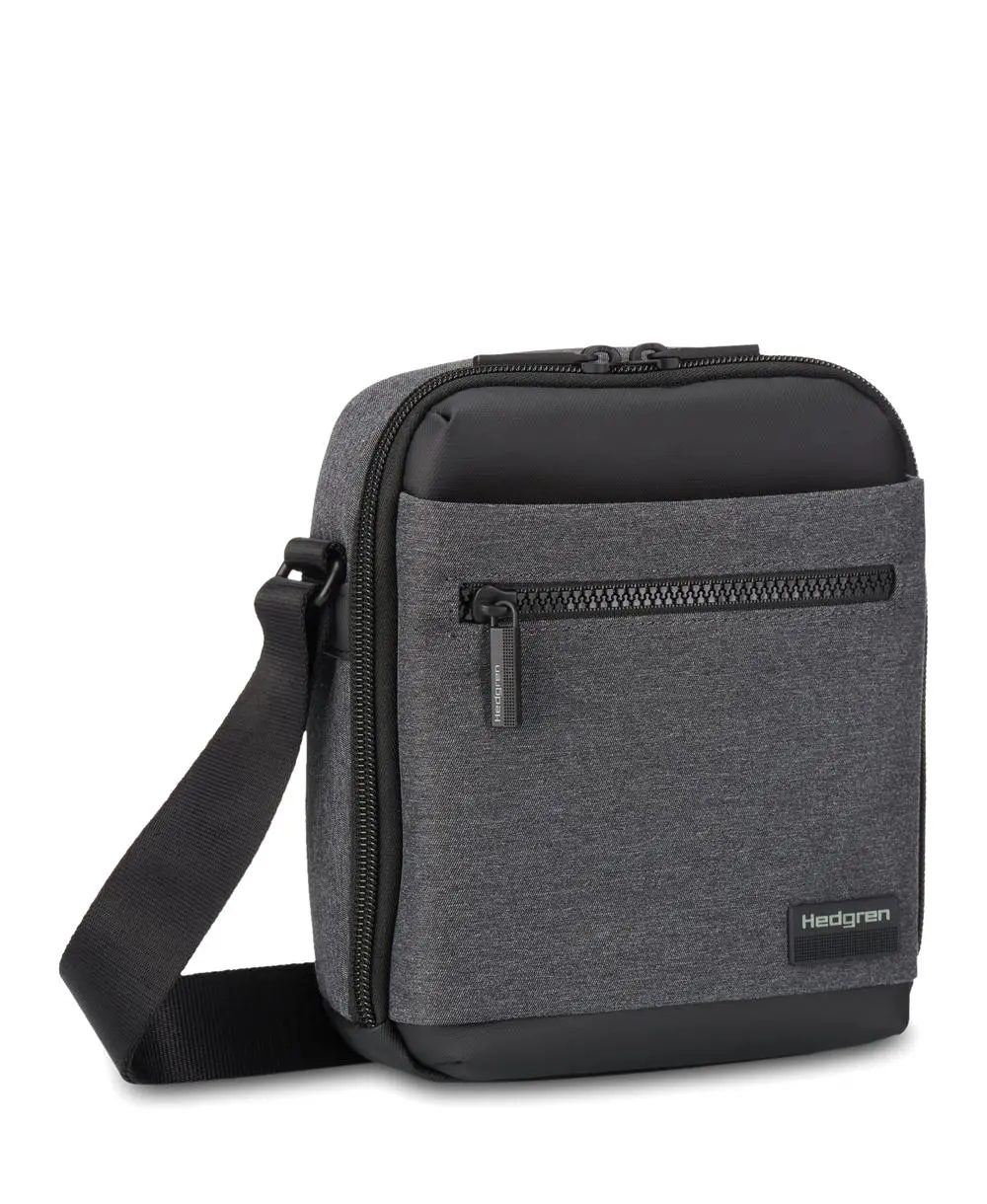 תיק צד קטן לגבר hedgren App שחור אפור – תמונה 2