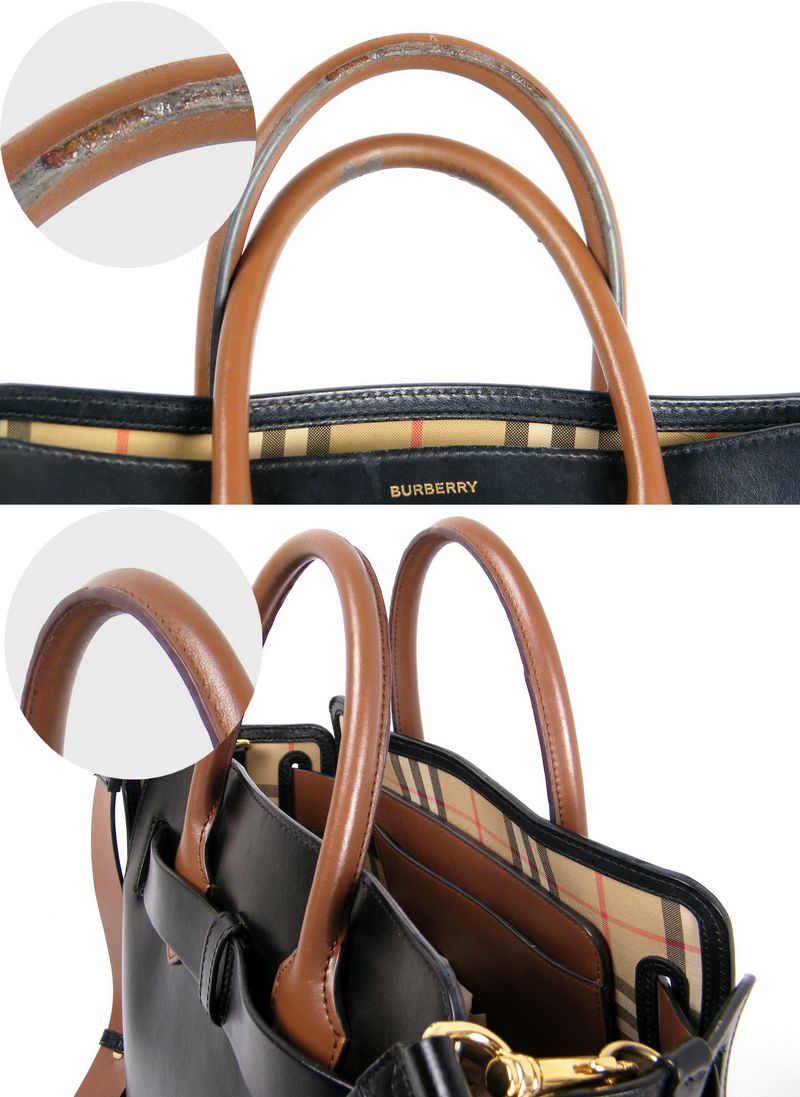 ניקוי ידיות תיק וחידוש כולל צביעת פספול חדש