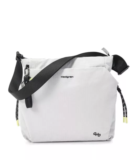 תיק אלכסון לנשים חברת הדגרין דגם MAKOTO בד אפור בהיר