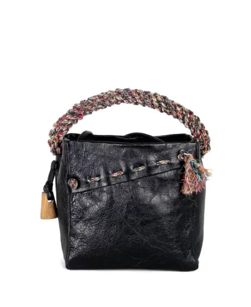 תיק עור קטן לנשים אורית לבנת דאב DAV