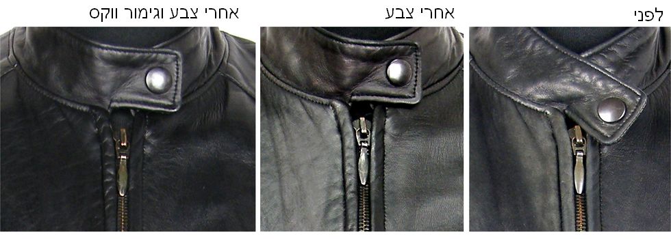 3 השלבים בצביעה למעיל עור