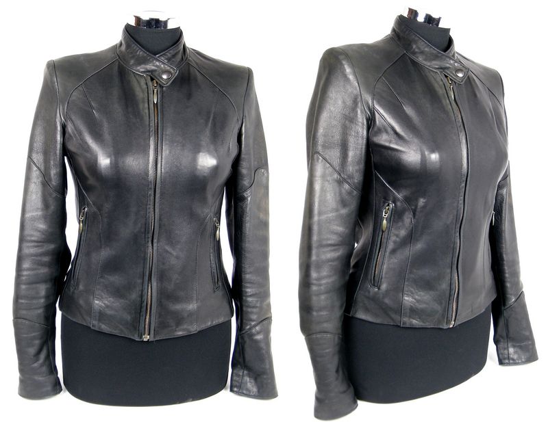 חידוש וצביעה למעיל עור לפני עבודה