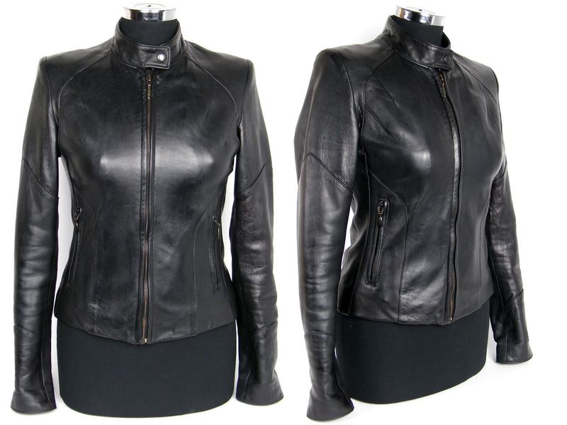 לאחר חידוש וצביעה למעיל עור