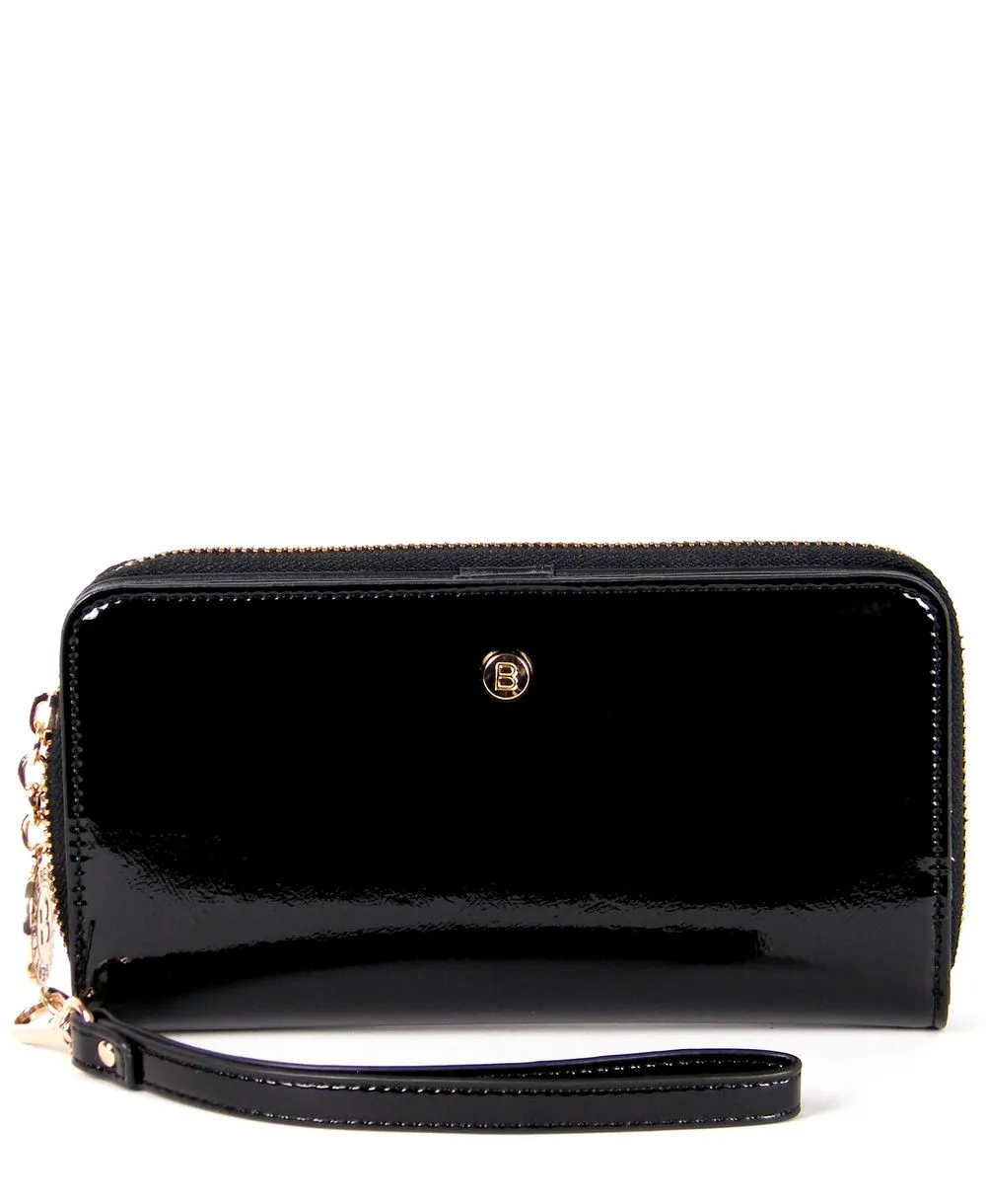 ארנק גדול לנשים דאבל סגירת רוכסן בשחור