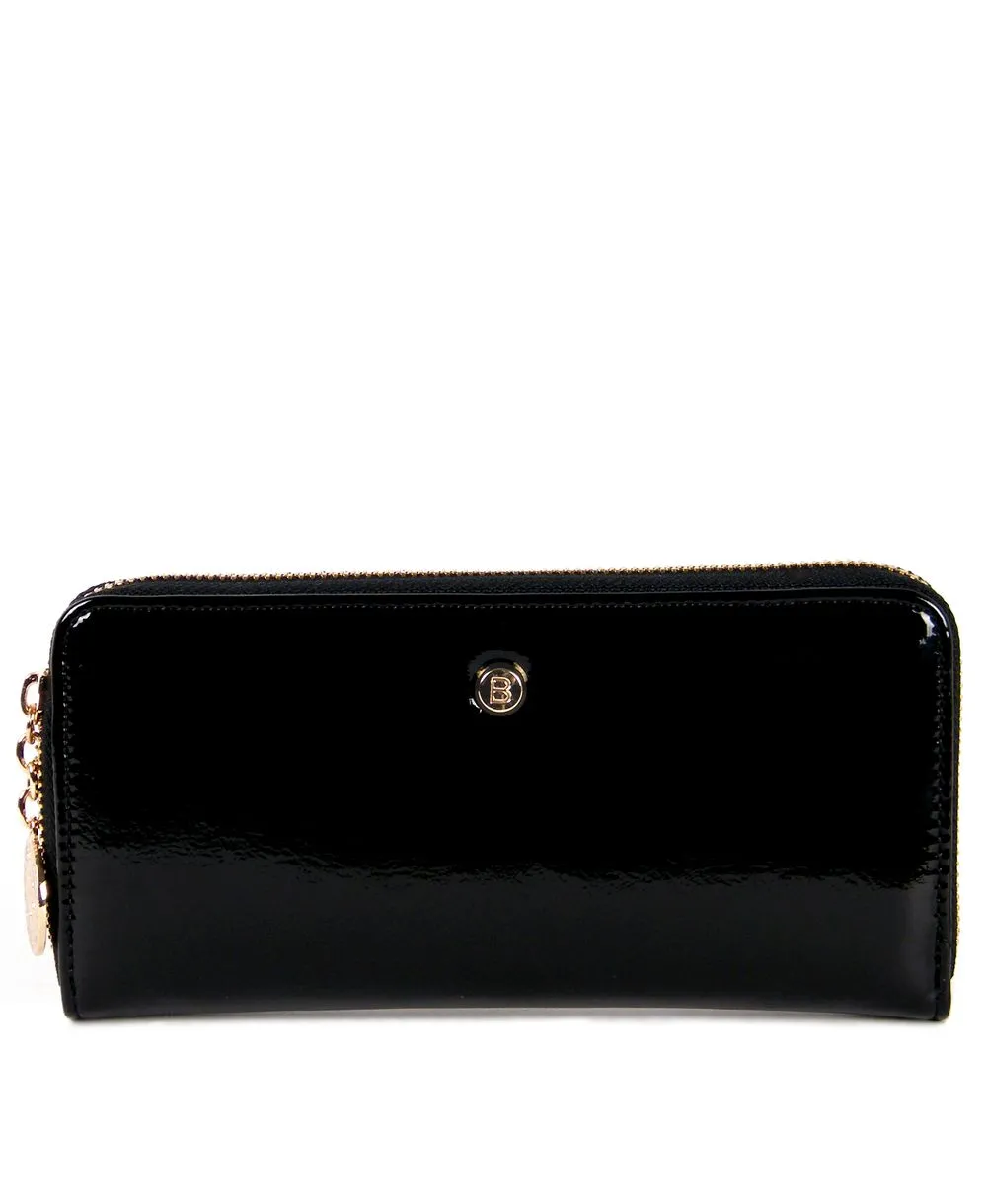 ארנק לנשים רוכסן גדול שחור | Blueberty