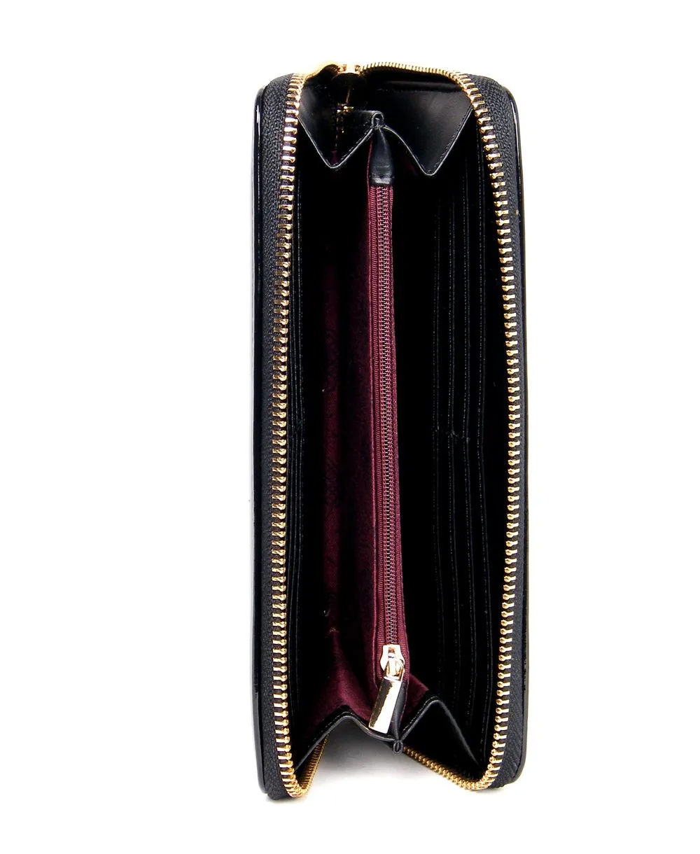 ארנק לנשים רוכסן גדול שחור | Blueberty – תמונה 2