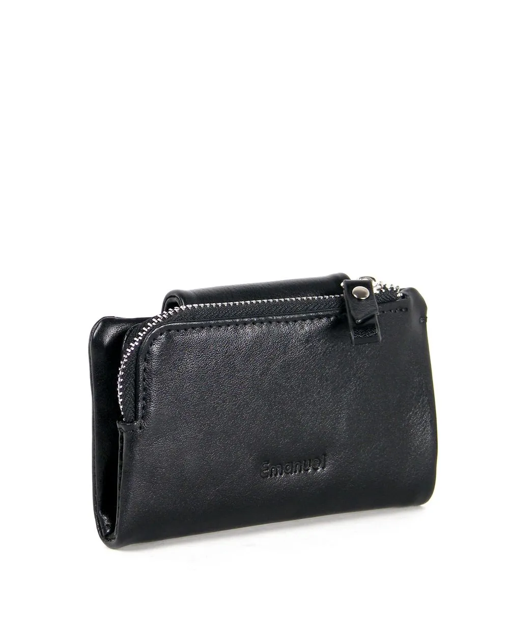 ארנק עור לנשים מרסלה שחור | עמנואל – תמונה 4