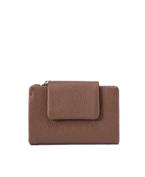 רנק עור קטן לנשים מרסלה חום מדיום ארנקי עמנואל