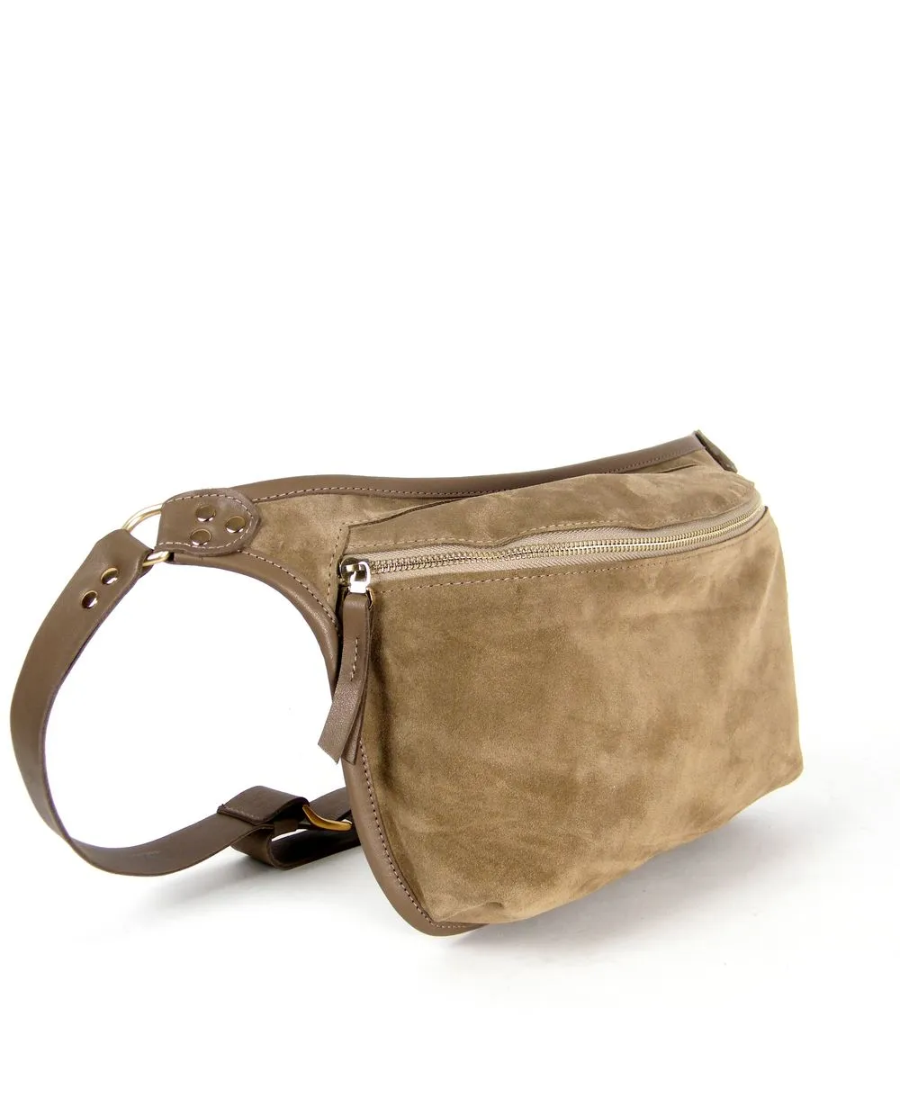 תיק פאוץ מעור לנשים אירוס אפור | נטע שדה – תמונה 3