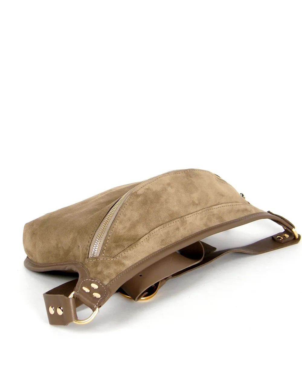 תיק פאוץ מעור לנשים אירוס אפור | נטע שדה – תמונה 5