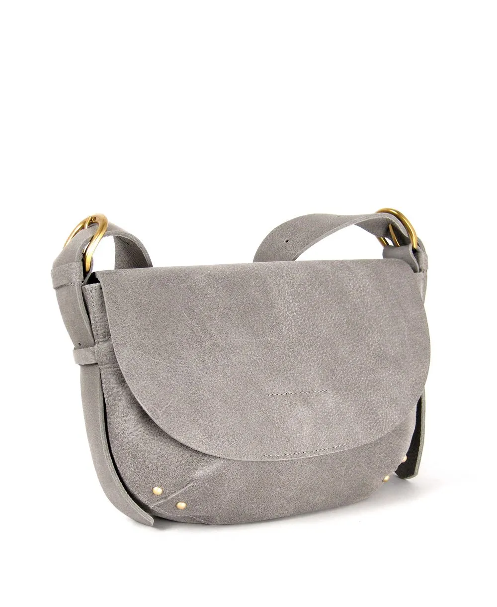 תיק צד מעור לנשים יקינתון אפור | נטע שדה – תמונה 2